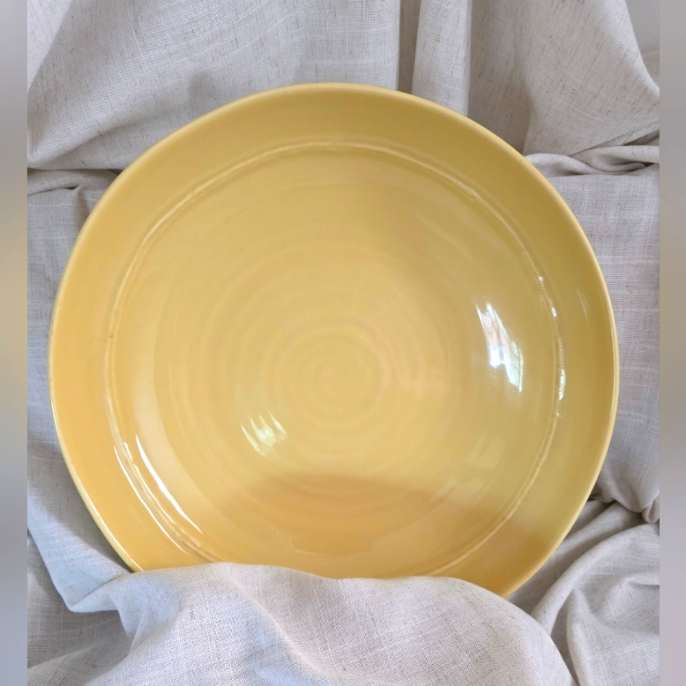 Ceramisia, Italian Stoneware Bowl, Yellow, Large Serving Dish